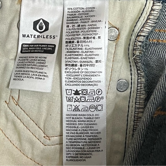 Levi's 514 Jeans Men's W28xL30 Blue Dark Wash Mid Rise Classic Fit Straight Leg - Picture 9 of 14